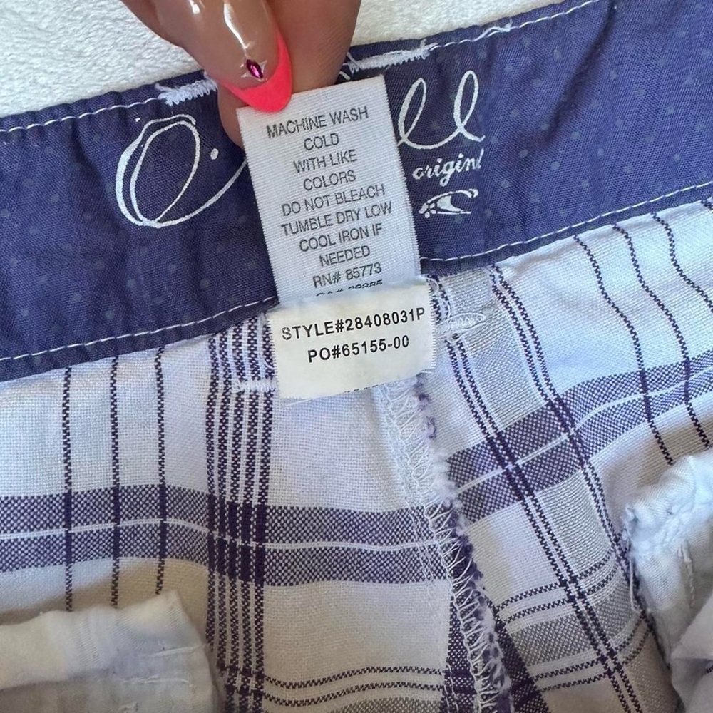 Adorable Gingham print O'Neil women's surf shorts